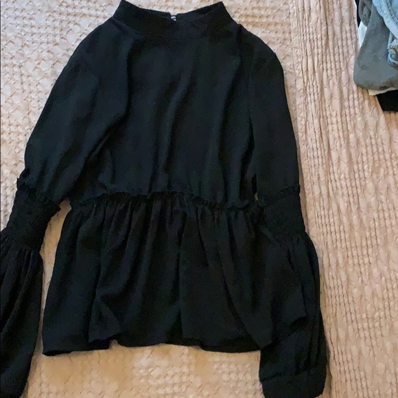 Black high neck blouse - Picture 1 of 1